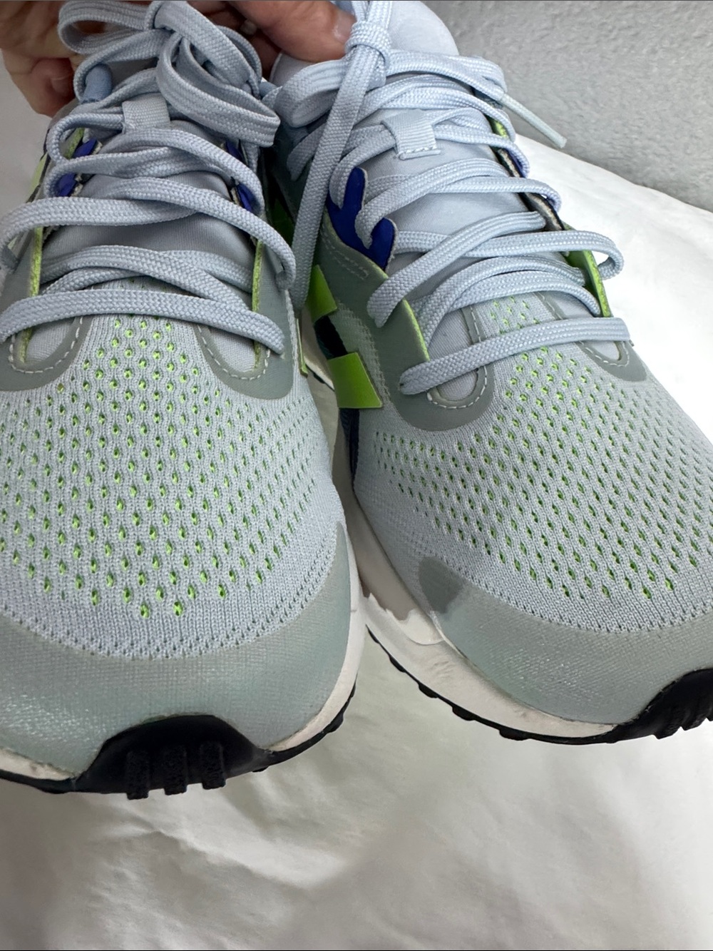 adidas Light Blue and Neon Yellow Accent Running Shoes - Picture 8 of 10